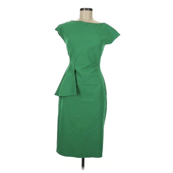 Chiara Boni La Petite Robe Green Cocktail Dress Size US 8, EU 44 Short Sleeve - Picture 1 of 9